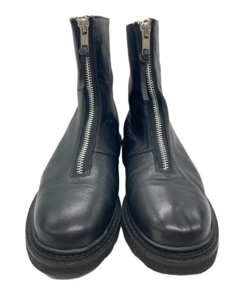 Caminando（カミナンド）Caminando (カミナンド) フロントジップ ショートブーツ ブラック サイズ:SIZE 6の古着・服飾アイテム