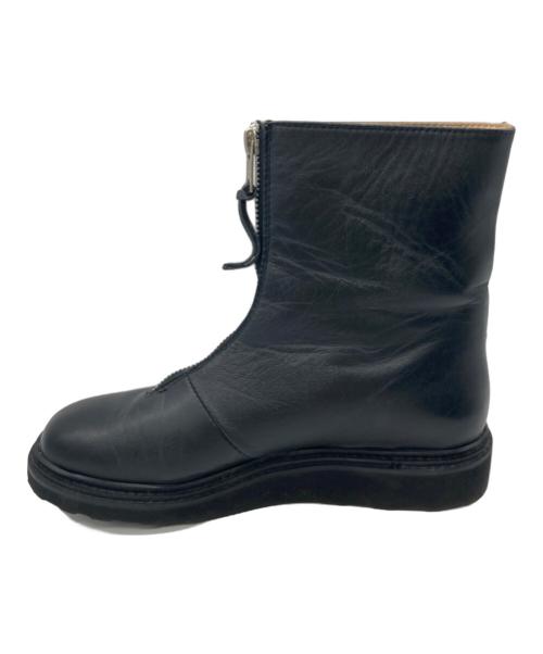 Caminando（カミナンド）Caminando (カミナンド) フロントジップ ショートブーツ ブラック サイズ:SIZE 6の古着・服飾アイテム