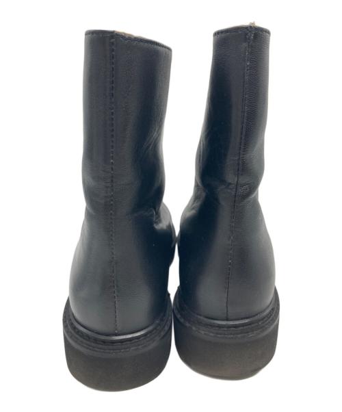 Caminando（カミナンド）Caminando (カミナンド) フロントジップ ショートブーツ ブラック サイズ:SIZE 6の古着・服飾アイテム