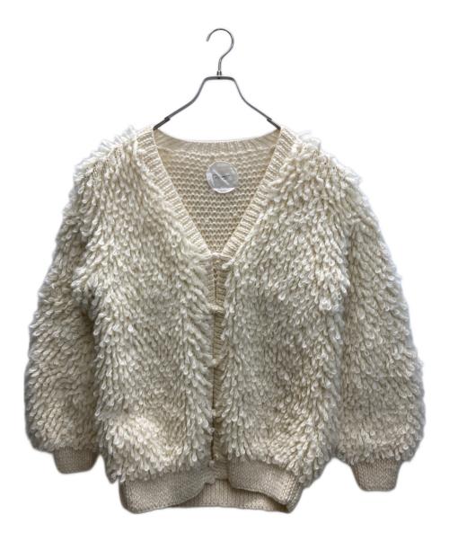 pheeta（フィータ）Pheeta (フィータ) Clara ループ ニット カーディガン ベージュ サイズ:表記なしの古着・服飾アイテム