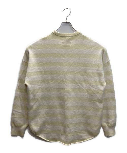 Ron Herman（ロンハーマン）Ron Herman (ロンハーマン) extreme cashmere (エクストリーム カシミア) カシミヤ混ボーダーニット ベージュ×イエロー サイズ:表記なしの古着・服飾アイテム
