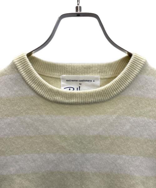 Ron Herman（ロンハーマン）Ron Herman (ロンハーマン) extreme cashmere (エクストリーム カシミア) カシミヤ混ボーダーニット ベージュ×イエロー サイズ:表記なしの古着・服飾アイテム