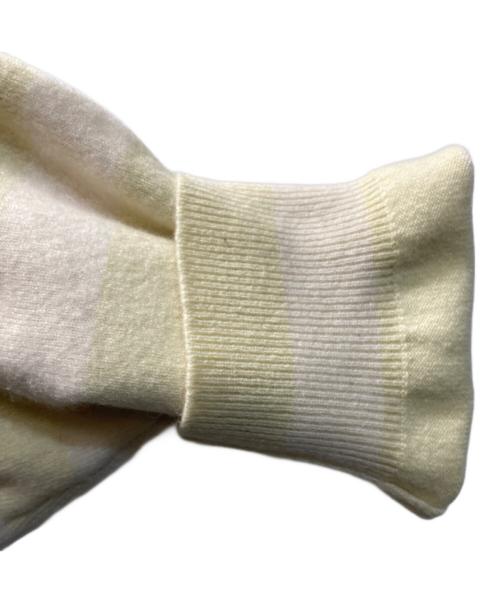 Ron Herman（ロンハーマン）Ron Herman (ロンハーマン) extreme cashmere (エクストリーム カシミア) カシミヤ混ボーダーニット ベージュ×イエロー サイズ:表記なしの古着・服飾アイテム