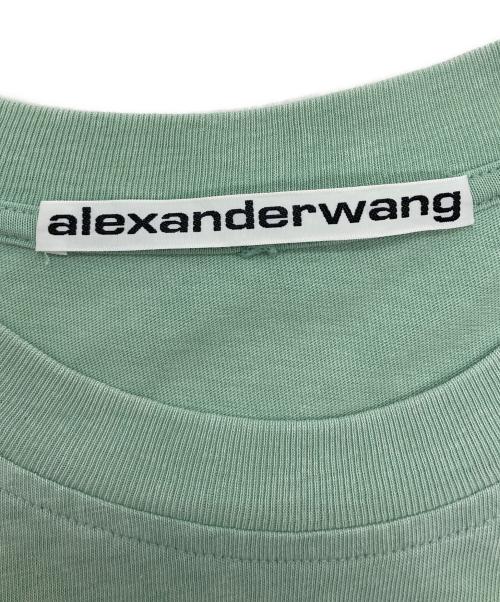 ALEXANDER WANG（アレキサンダー・ワン）ALEXANDER WANG (アレキサンダー・ワン) 刺繍ロゴTシャツ ミントグリーン サイズ:Mの古着・服飾アイテム
