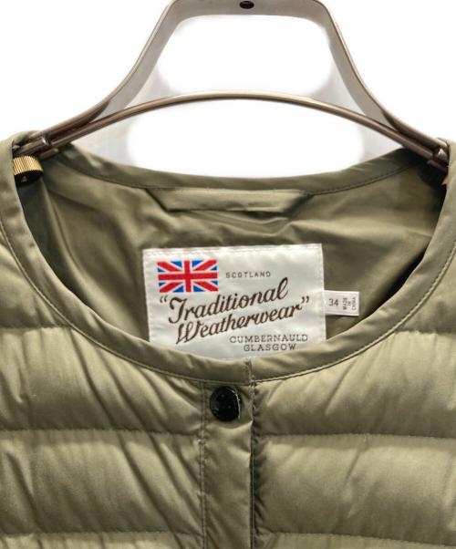 Traditional Weatherwear（トラディショナルウェザーウェア）Traditional Weatherwear (トラディショナルウェザーウェア) ARKLEY LINR DWN オリーブ サイズ:34の古着・服飾アイテム