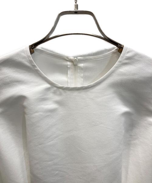 Adam et Rope（アダム エ ロペ）Adam et Rope (アダム エ ロペ) ランタンドッキングワンピース ホワイト×ブラック サイズ:FREEの古着・服飾アイテム