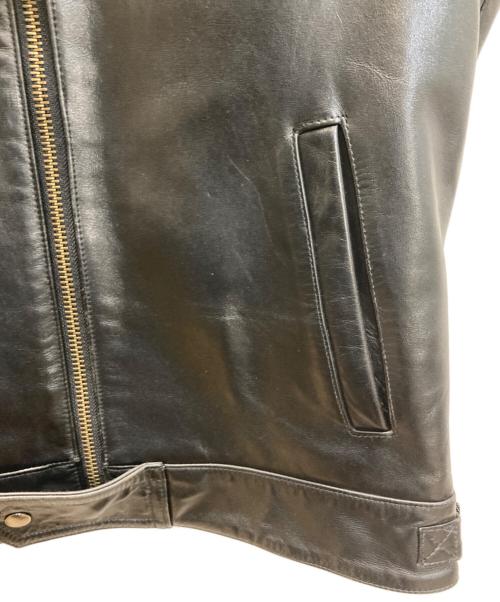 Liugoo Leathers（リューグーレザーズ）LIUGOO LEATHERS (リューグーレザーズ) シングルライダースジャケット ブラック サイズ:SIZE Mの古着・服飾アイテム