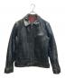LIUGOO LEATHERS（リューグーレザーズ）の古着「シングルライダースジャケット」｜ブラック