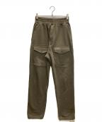 Kinemaキネマ）の古着「ヘビーウェイトミリタリースウェットパンツ」｜オリーブ