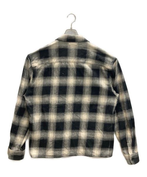 Kinema（キネマ）KINEMA (キネマ) L/S OMBRE CHECK SHIRT ホワイト×ブラック サイズ:SIZE Lの古着・服飾アイテム