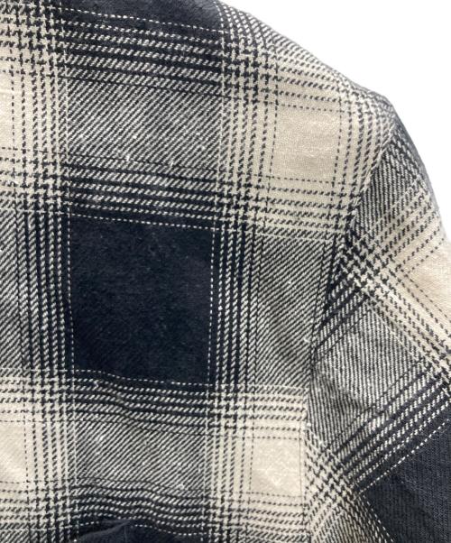 Kinema（キネマ）KINEMA (キネマ) L/S OMBRE CHECK SHIRT ホワイト×ブラック サイズ:SIZE Lの古着・服飾アイテム