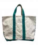 L.L.Beanエルエルビーン）の古着「BOAT AND TOTE キャンバストートバッグ」｜ホワイト×グリーン