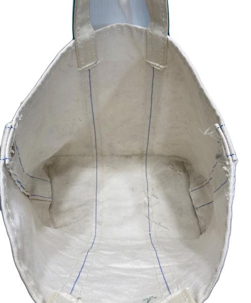 L.L.Bean（エルエルビーン）L.L.Bean (エルエルビーン) BOAT AND TOTE キャンバストートバッグ ホワイト×グリーンの古着・服飾アイテム