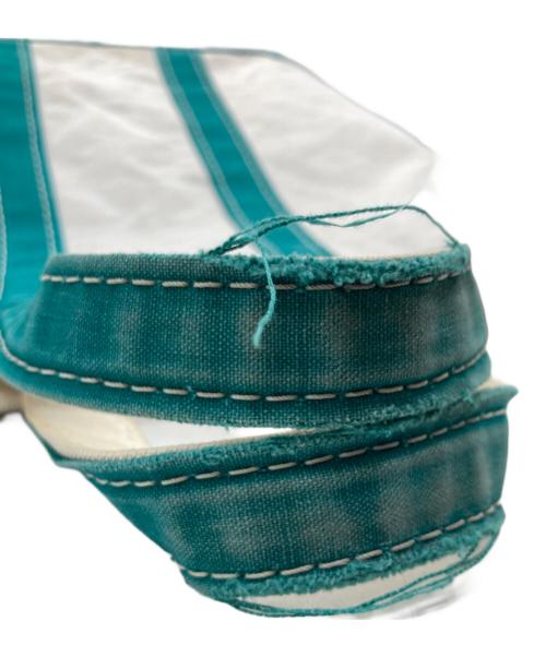 L.L.Bean（エルエルビーン）L.L.Bean (エルエルビーン) BOAT AND TOTE キャンバストートバッグ ホワイト×グリーンの古着・服飾アイテム