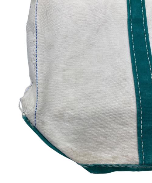 L.L.Bean（エルエルビーン）L.L.Bean (エルエルビーン) BOAT AND TOTE キャンバストートバッグ ホワイト×グリーンの古着・服飾アイテム
