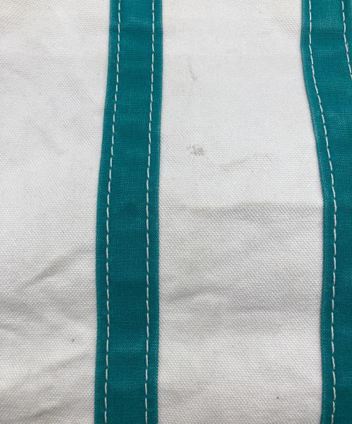 L.L.Bean（エルエルビーン）L.L.Bean (エルエルビーン) BOAT AND TOTE キャンバストートバッグ ホワイト×グリーンの古着・服飾アイテム