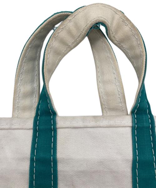 L.L.Bean（エルエルビーン）L.L.Bean (エルエルビーン) BOAT AND TOTE キャンバストートバッグ ホワイト×グリーンの古着・服飾アイテム