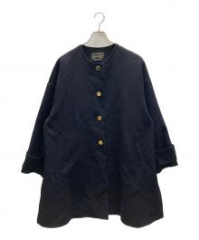 apart by（アパートバイ）の古着「カシープノーカラーコート」｜ブラック