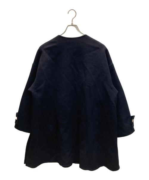 apart by（アパートバイ）apart by (アパートバイ) カシープノーカラーコート ブラック サイズ:Freeの古着・服飾アイテム