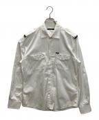 GUCCIグッチ）の古着「シェリーライン エポレット ワークシャツ」｜ホワイト