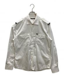 GUCCI（グッチ）の古着「シェリーライン エポレット ワークシャツ」｜ホワイト