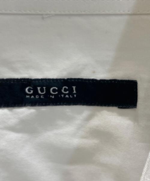 GUCCI（グッチ）GUCCI (グッチ) シェリーライン エポレット ワークシャツ ホワイト サイズ:SIZE 43/17の古着・服飾アイテム