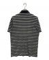 LOUIS VUITTON (ルイ ヴィトン) ストライプ ポロシャツ ブラック×ホワイト サイズ:SIZE M：12000円