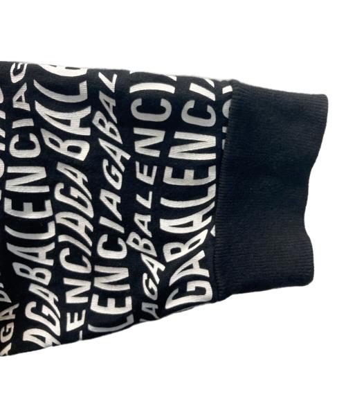 BALENCIAGA（バレンシアガ）BALENCIAGA (バレンシアガ) Wave Logo L/S Tee/ウェーブロゴロングスリーブT ブラック サイズ:XSの古着・服飾アイテム