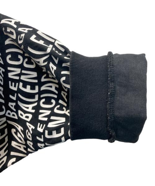BALENCIAGA（バレンシアガ）BALENCIAGA (バレンシアガ) Wave Logo L/S Tee/ウェーブロゴロングスリーブT ブラック サイズ:XSの古着・服飾アイテム