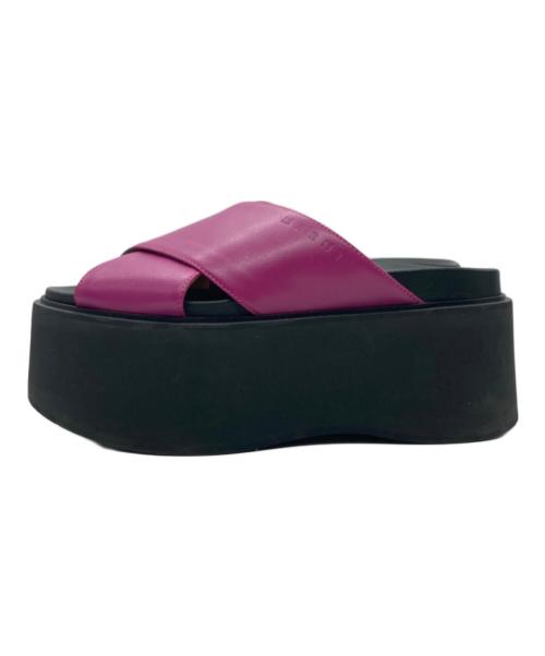 MARNI（マルニ）MARNI (マルニ) プラットフォームサンダル ブラック×パープル サイズ:SIZE 37の古着・服飾アイテム
