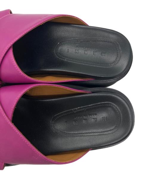 MARNI（マルニ）MARNI (マルニ) プラットフォームサンダル ブラック×パープル サイズ:SIZE 37の古着・服飾アイテム
