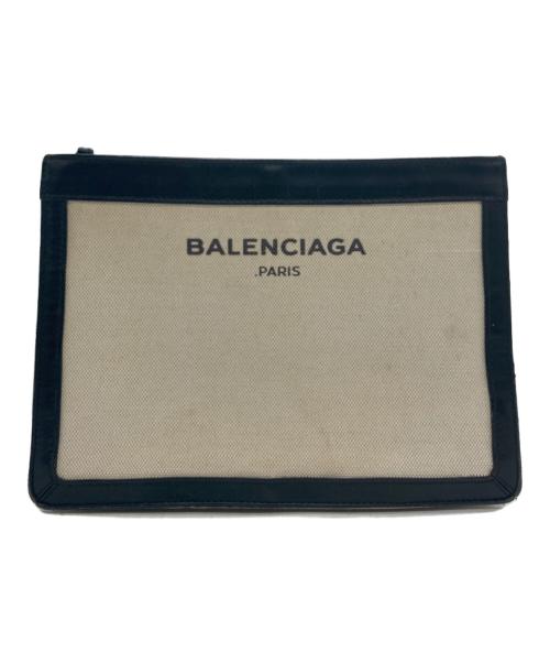 BALENCIAGA（バレンシアガ）BALENCIAGA (バレンシアガ) NAVY POCHETTE アイボリー×ネイビーの古着・服飾アイテム