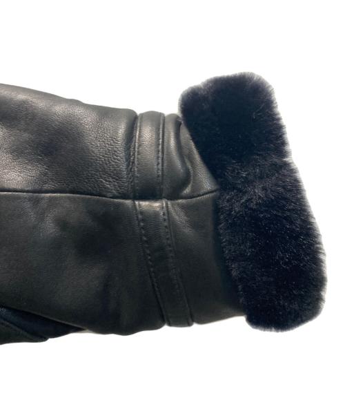 AVIREX（アヴィレックス）AVIREX (アヴィレックス) ラムスキンファーフードハーフコート ブラック サイズ:Lの古着・服飾アイテム