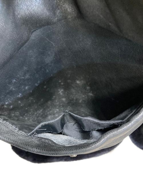 AVIREX（アヴィレックス）AVIREX (アヴィレックス) ラムスキンファーフードハーフコート ブラック サイズ:Lの古着・服飾アイテム