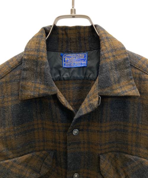 PENDLETON（ペンドルトン）PENDLETON (ペンドルトン) 50s チェック ボードシャツ ブラウン サイズ:SIZE Sの古着・服飾アイテム