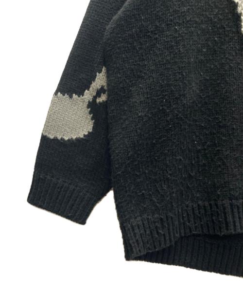 LAD MUSICIAN（ラッドミュージシャン）LAD MUSICIAN (ラッドミュージシャン) ACRYLIC/WOOL INTARSIA KNIT GUITAR CAT ブラック サイズ:SIZE 44の古着・服飾アイテム