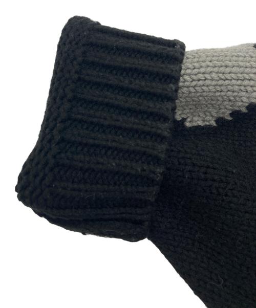 LAD MUSICIAN（ラッドミュージシャン）LAD MUSICIAN (ラッドミュージシャン) ACRYLIC/WOOL INTARSIA KNIT GUITAR CAT ブラック サイズ:SIZE 44の古着・服飾アイテム