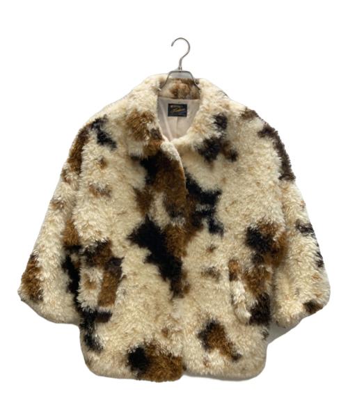 KASTANE（カスタネ）Kastane (カスタネ) カールシャギーコート ブラウン×ベージュ サイズ:Freeの古着・服飾アイテム