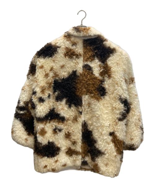 KASTANE（カスタネ）Kastane (カスタネ) カールシャギーコート ブラウン×ベージュ サイズ:Freeの古着・服飾アイテム