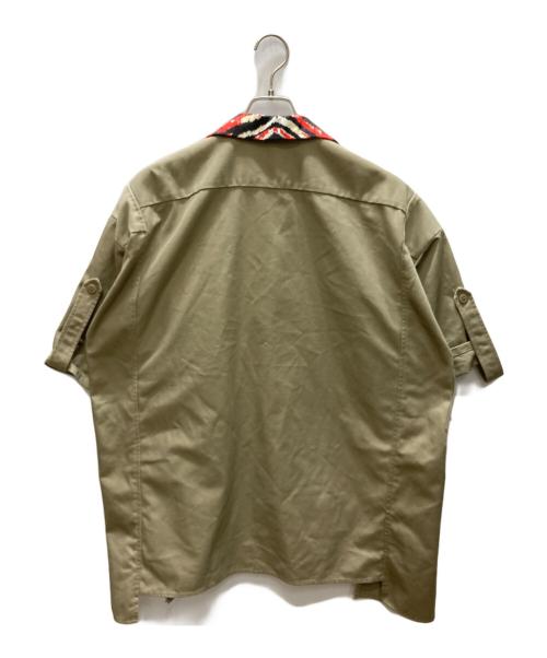 77circa（ナナナナサーカ）77circa (ナナナナサーカ) Dickies (ディッキーズ) オープンカラー ビックワークシャツ ベージュ サイズ:Freeの古着・服飾アイテム