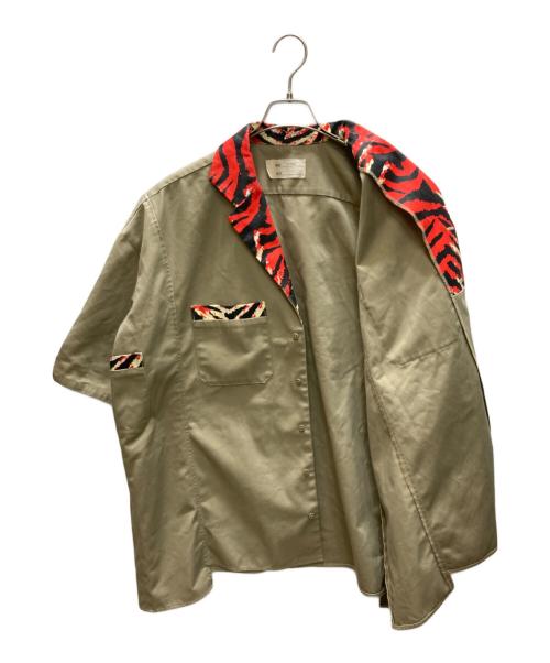 77circa（ナナナナサーカ）77circa (ナナナナサーカ) Dickies (ディッキーズ) オープンカラー ビックワークシャツ ベージュ サイズ:Freeの古着・服飾アイテム