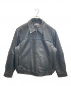 CROFT&BARROWクロフトアンドバロー）の古着「レザージャケット」｜ブラック