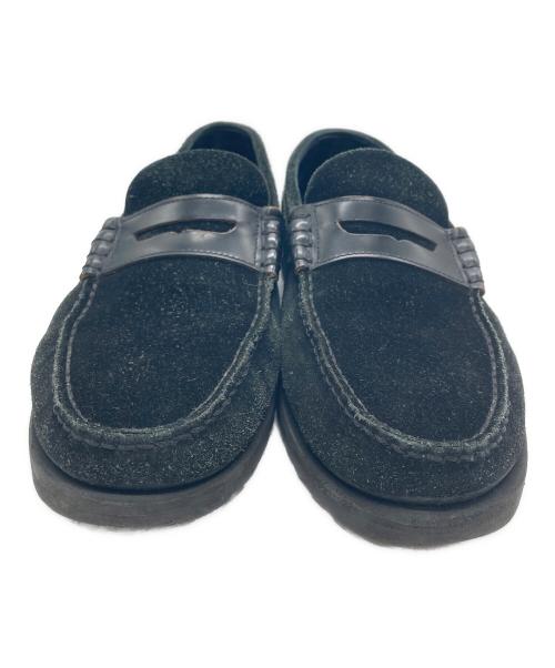 PARABOOT（パラブーツ）PARABOOT (パラブーツ) Coraux / コロー スウェードコインローファー ブラック サイズ:SIZE 8 1/2の古着・服飾アイテム