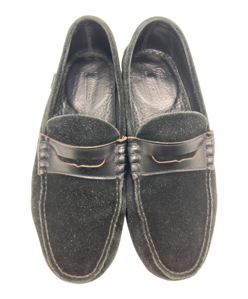 PARABOOT（パラブーツ）PARABOOT (パラブーツ) Coraux / コロー スウェードコインローファー ブラック サイズ:SIZE 8 1/2の古着・服飾アイテム