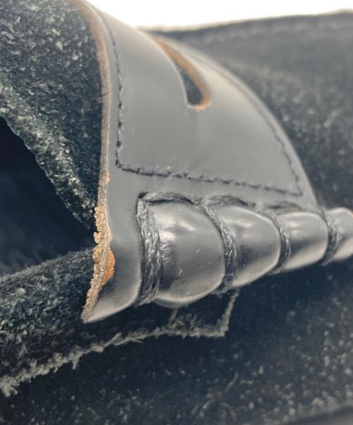 PARABOOT（パラブーツ）PARABOOT (パラブーツ) Coraux / コロー スウェードコインローファー ブラック サイズ:SIZE 8 1/2の古着・服飾アイテム