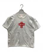 SUPREMEシュプリーム）の古着「Cross Box Logo Tee」｜ホワイト×レッド