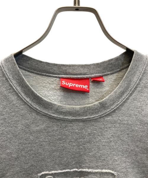 SUPREME（シュプリーム）Supreme (シュプリーム) Cutout Logo Crewneck グレー サイズ:SIZE Sの古着・服飾アイテム
