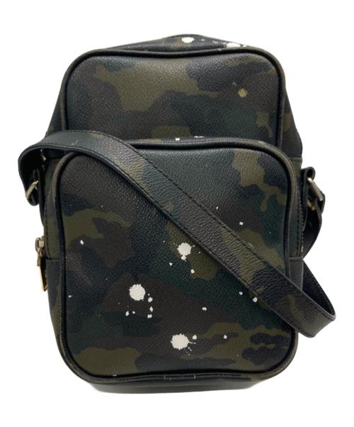 Gentil Bandit（ジャンティバンティ）Gentil Bandit (ジャンティバンティ) カモフラ ミニショルダーバッグ グリーン×ブラウンの古着・服飾アイテム