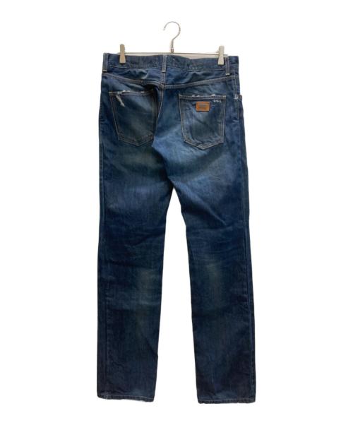 DOLCE & GABBANA（ドルチェ＆ガッバーナ）DOLCE & GABBANA (ドルチェ＆ガッバーナ) ダメージデニムパンツ インディゴ サイズ:SIZE48の古着・服飾アイテム