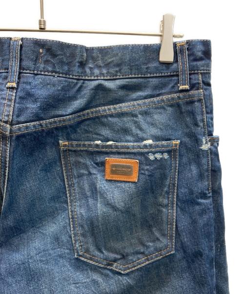 DOLCE & GABBANA（ドルチェ＆ガッバーナ）DOLCE & GABBANA (ドルチェ＆ガッバーナ) ダメージデニムパンツ インディゴ サイズ:SIZE48の古着・服飾アイテム
